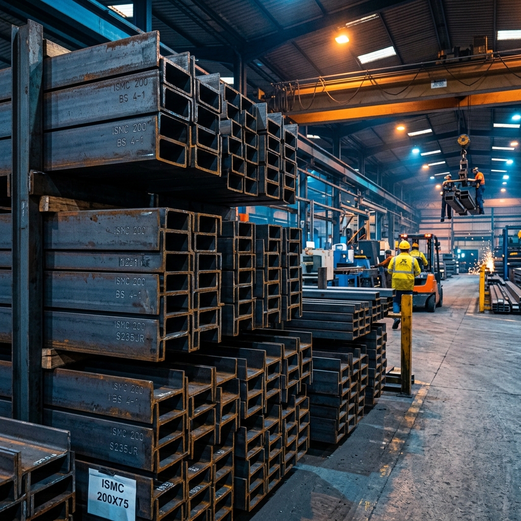 Mild Steel Channels (ISMC) ready inventory in central stockyard - gichannel.com