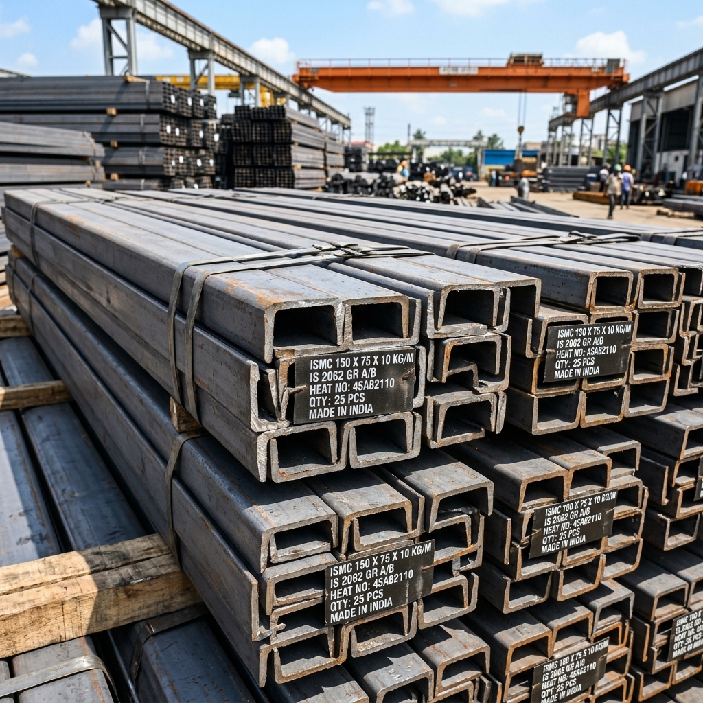 Mild Steel Channels (ISMC) certified dimensions and quality inspection - gichannel.com